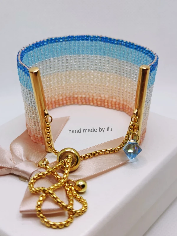 Szeroka bransoletka tkana Elafonissi