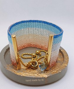 Szeroka bransoletka tkana Elafonissi