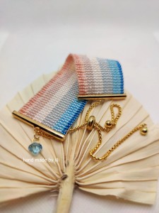 Szeroka bransoletka tkana Elafonissi