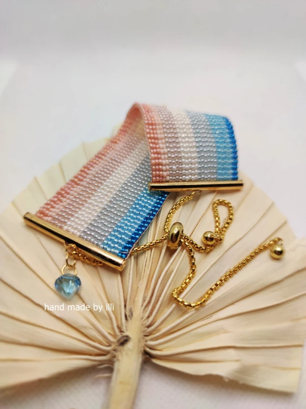 Szeroka bransoletka tkana Elafonissi