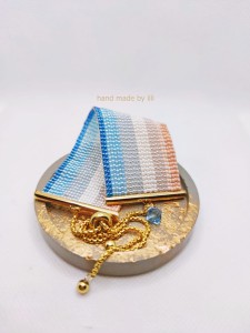 Szeroka bransoletka tkana Elafonissi