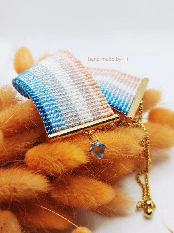 Szeroka bransoletka tkana Elafonissi