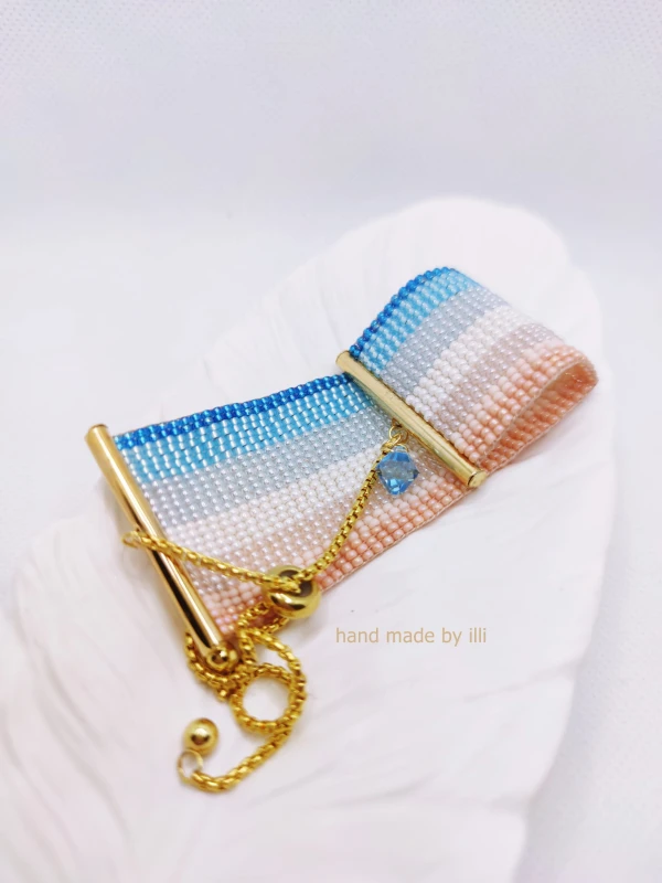 Szeroka bransoletka tkana Elafonissi