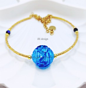 Zestaw bransoletek Pomaluj Mój Świat niebieska i fioletowo-złota