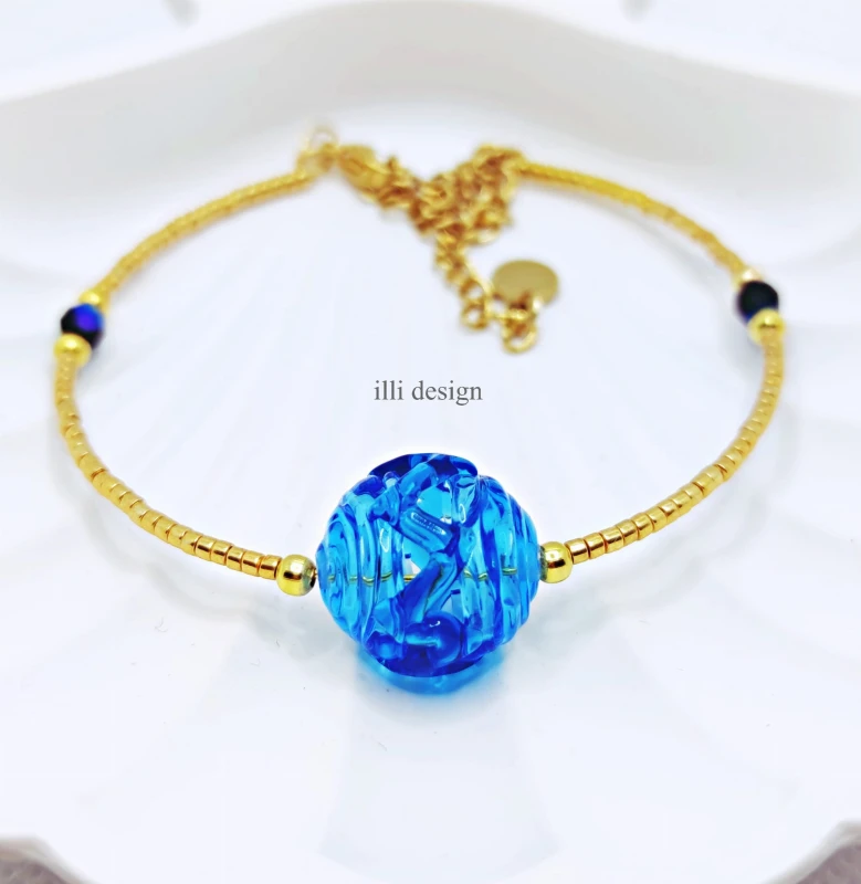 Zestaw bransoletek Pomaluj Mój Świat niebieska i fioletowo-złota