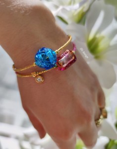 Zestaw bransoletek Pomaluj Mój Świat niebieska i fioletowo-złota