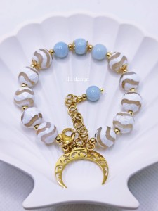 Bransoletka z akwamarynu i agatu Skarbiec