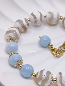 Bransoletka z akwamarynu i agatu Skarbiec