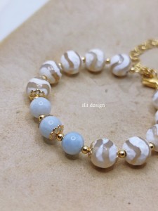 Bransoletka z akwamarynu i agatu Skarbiec