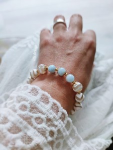 Bransoletka z akwamarynu i agatu Skarbiec