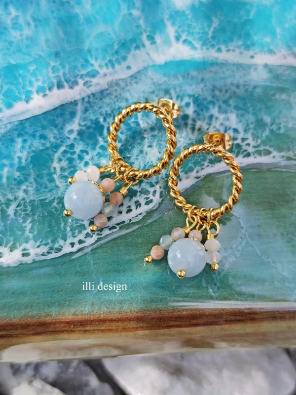 Kolczyki z kamieniami Kobiecość