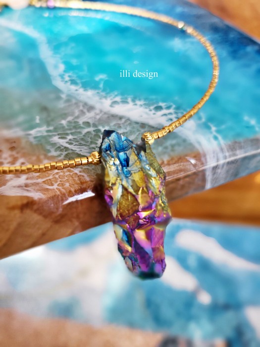 Naszyjnik z kwarcem Kropla