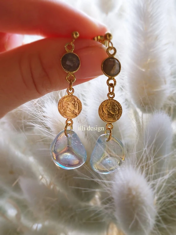 Kolczyki z labradorytem Cesarz Edycja Limitowana