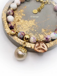 Bransoletka z jaspisu z perłą To Coś