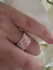 Pierścionek tkany Wrzosy