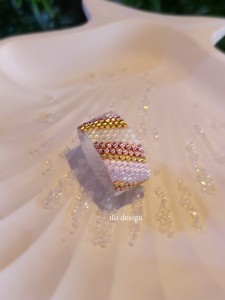 Pierścionek tkany Wrzosy