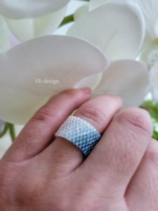 Pierścionek tkany Burzowe Niebo