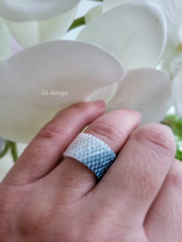 Pierścionek tkany Burzowe Niebo