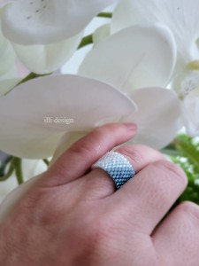 Pierścionek tkany Burzowe Niebo