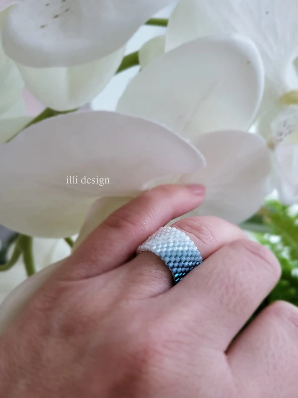 Pierścionek tkany Burzowe Niebo