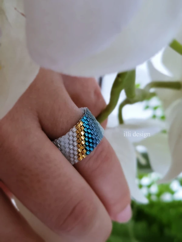 Pierścionek tkany Harmonia