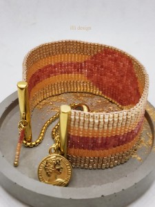 Szeroka bransoletka tkana Royal