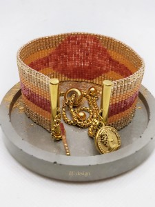 Szeroka bransoletka tkana Royal