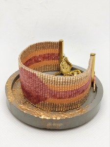 Szeroka bransoletka tkana Royal