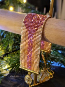 Szeroka bransoletka tkana Royal