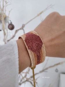 Szeroka bransoletka tkana Royal