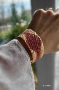 Szeroka bransoletka tkana Royal