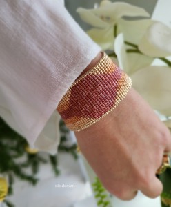 Szeroka bransoletka tkana Royal