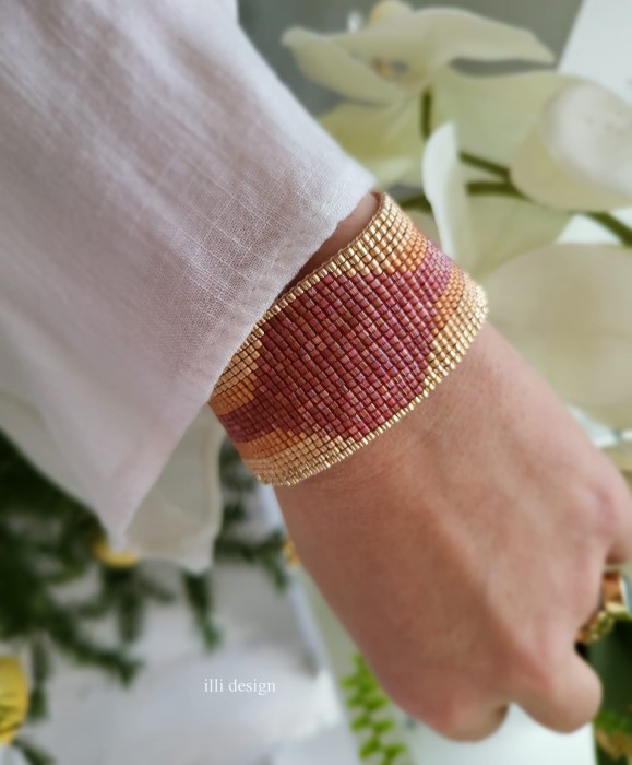 Szeroka bransoletka tkana Royal