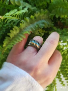 Pierścionek tkany Runo leśne