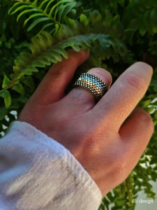 Pierścionek tkany Runo leśne