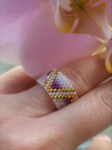 Pierścionek tkany Geometria