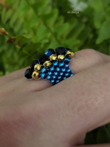 Pierścionek tkany Dragon