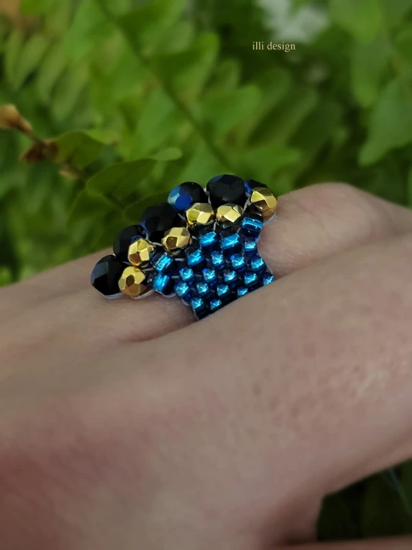 Pierścionek tkany Dragon