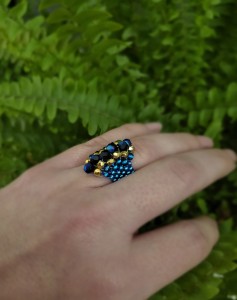 Pierścionek tkany Dragon