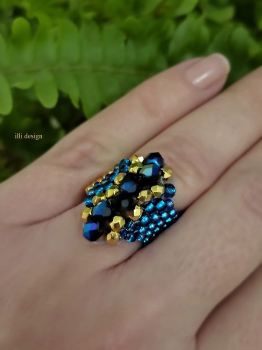 Pierścionek tkany Dragon