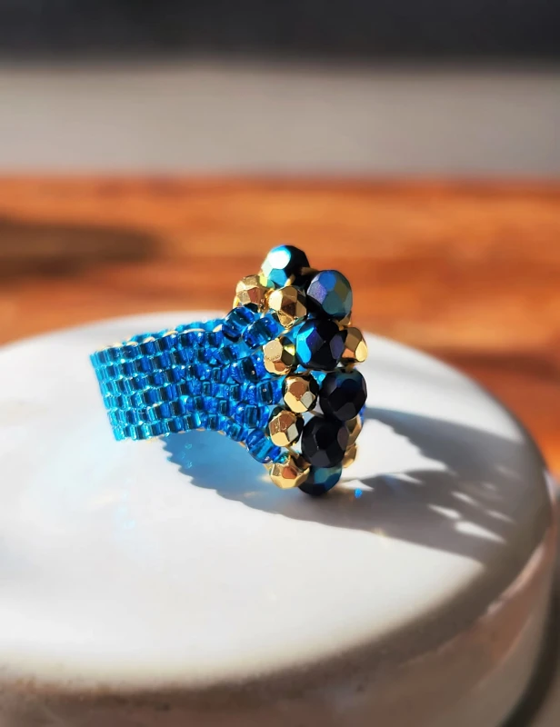 Pierścionek tkany Dragon