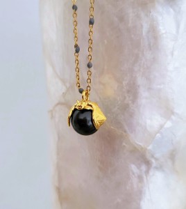 Naszyjnik Nietoperz z perłą Swarovskiego