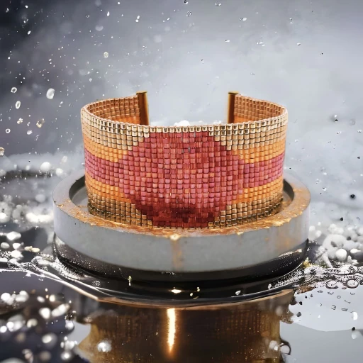 Szeroka bransoletka tkana Royal