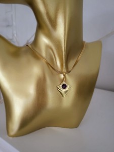 Naszyjnik Promienie z ametystem