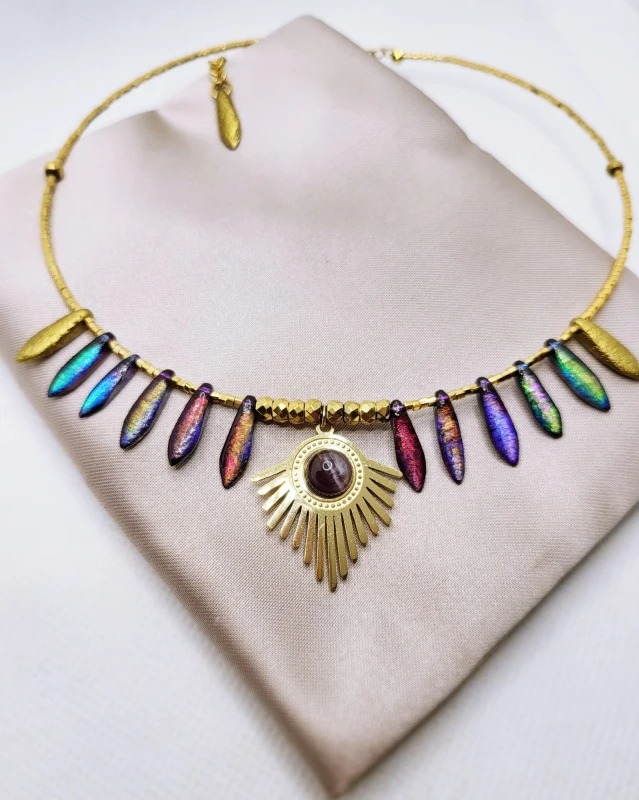 Naszyjnik Bogini Słońca z ametystem Edycja Limitowana