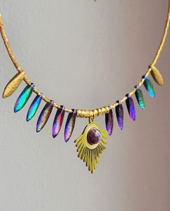 Naszyjnik Bogini Słońca z ametystem Edycja Limitowana