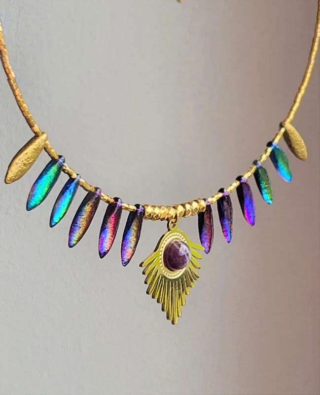 Naszyjnik Bogini Słońca z ametystem Edycja Limitowana