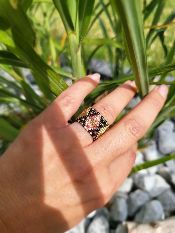 Pierścionek tkany Afryka