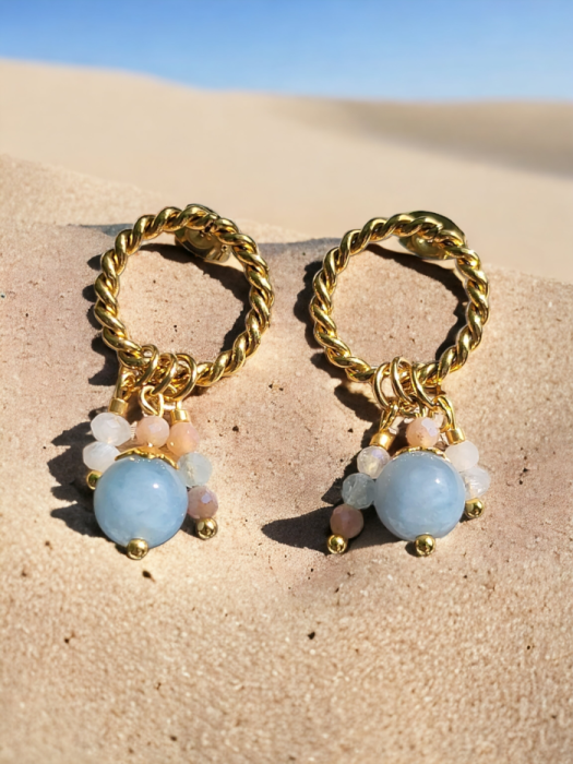 Kolczyki z kamieniami Kobiecość