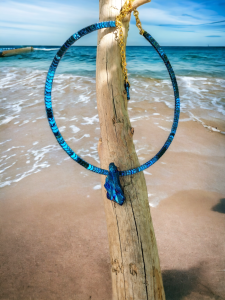 Choker z hematytów i kwarcem Ocean